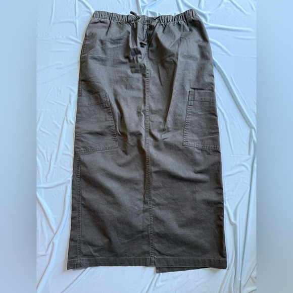 BDG Cargo Maxi Skirt Dark Olive Green Size M - Picture 4 of 7